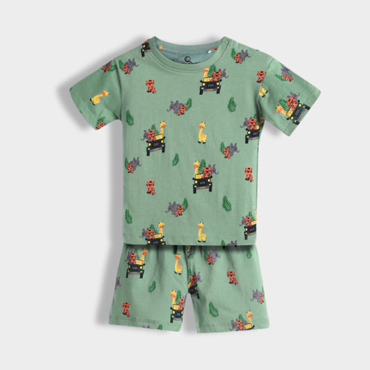 T-Shirt & Shorts Unisex Co-ord Set | Jungle Safari