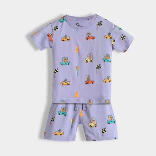 T-Shirt & Shorts Unisex Co-ord Set | Racing Cars