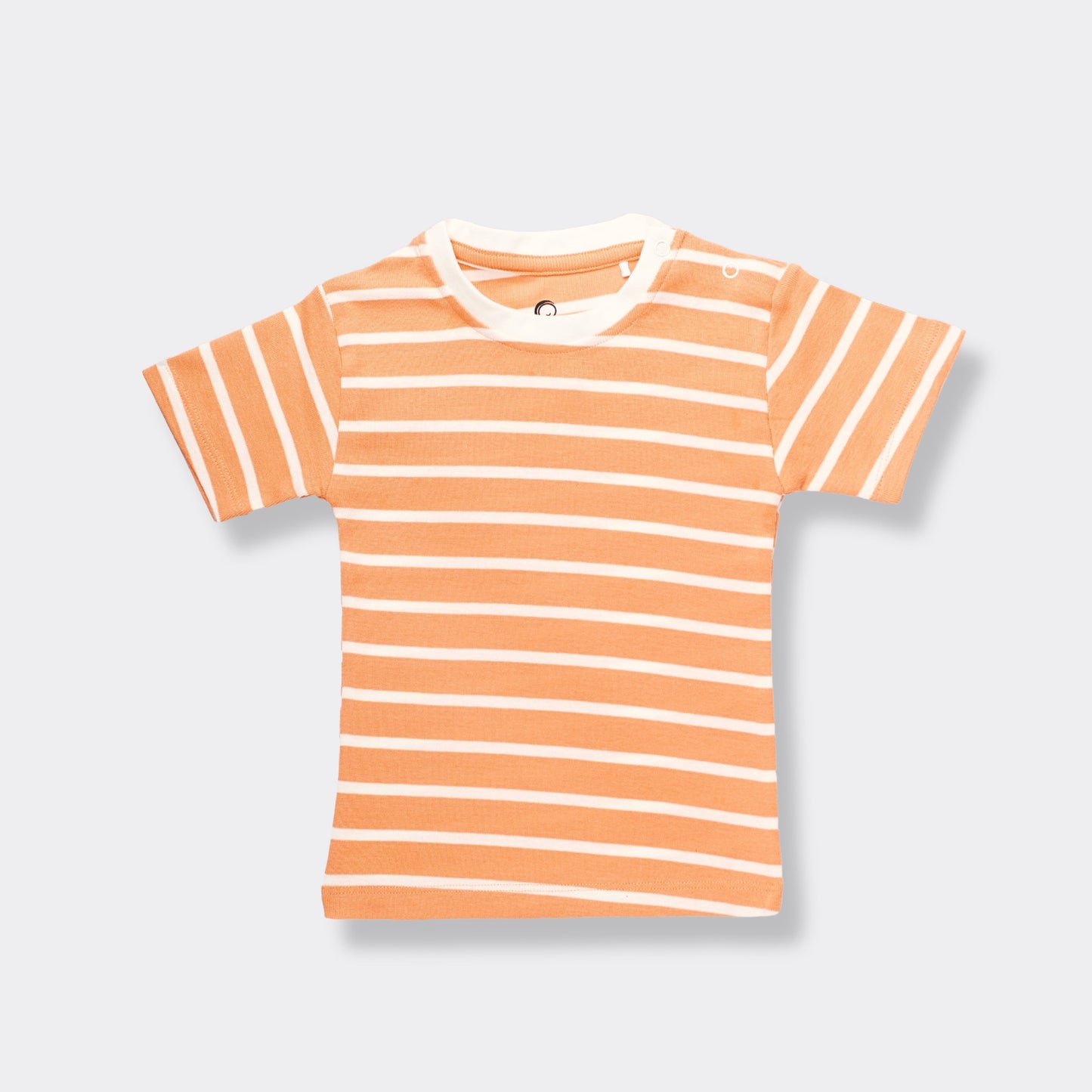 Half Sleeves Unisex Co-ord Set | Orange Stripes