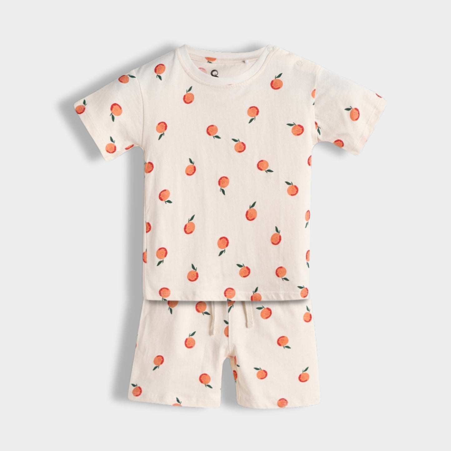 T-Shirt & Shorts Unisex Co-ord Set | Orange Heaven