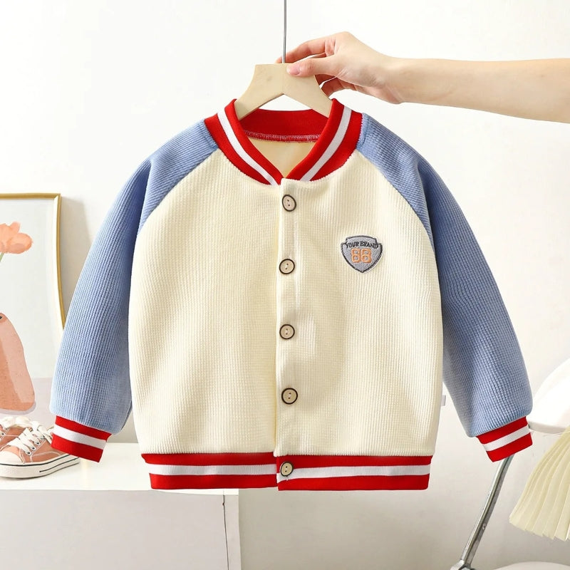 Contrast Stylish Girls and Boys Buttoned Top