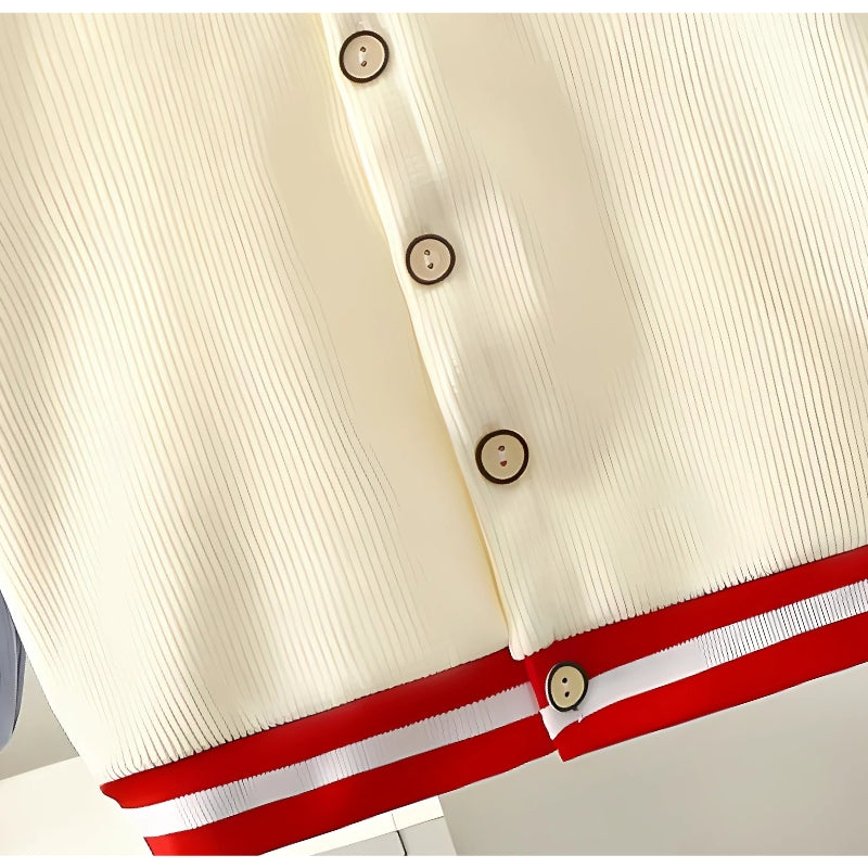 Contrast Stylish Girls and Boys Buttoned Top