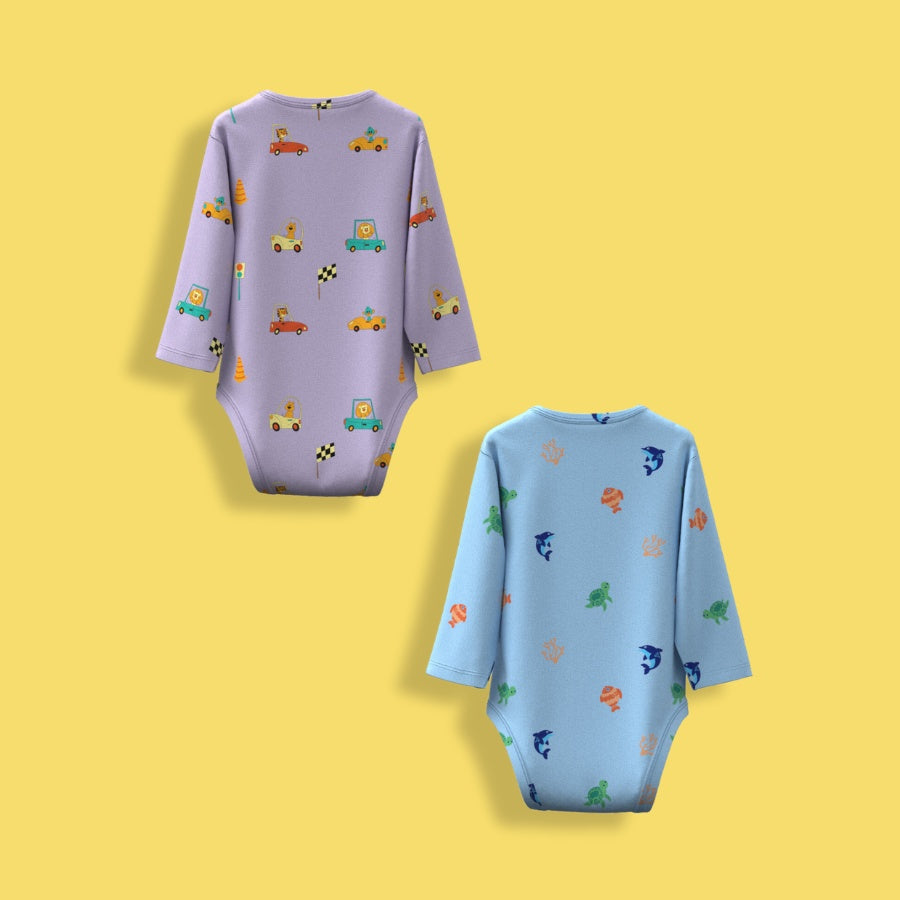 2 Pcs Full Sleeves Bodysuit | Underwater, Cars