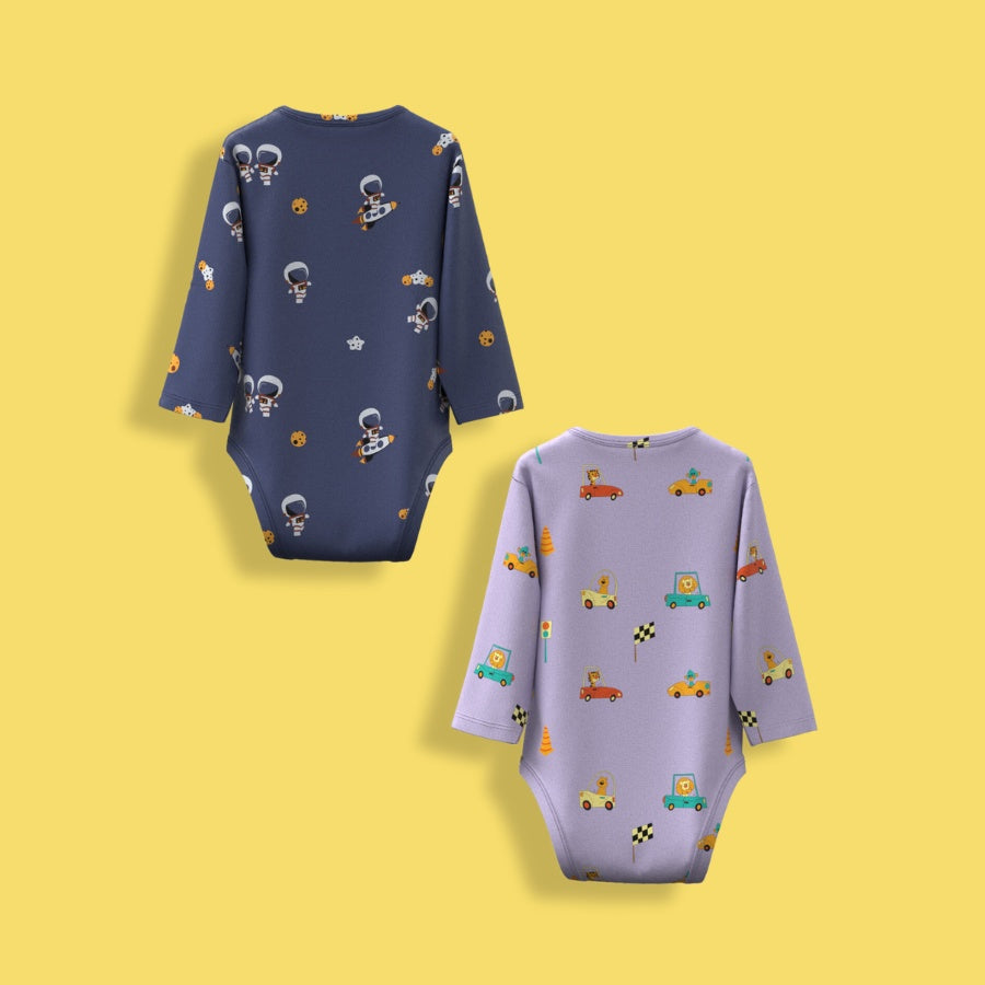 2 Pcs Full Sleeves Bodysuit | Space, Cars
