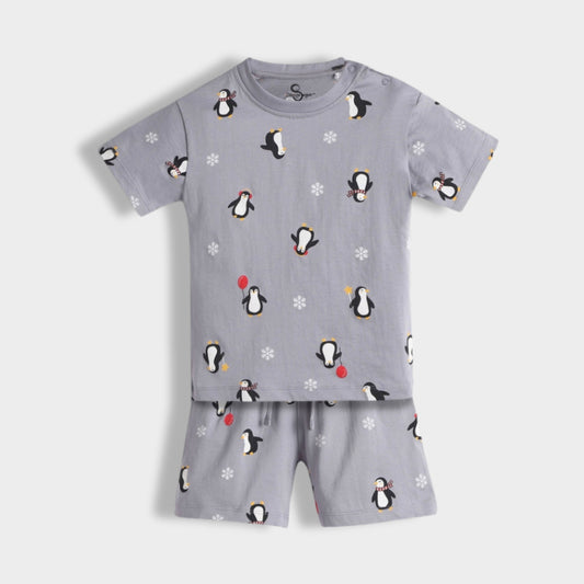 T-Shirt & Shorts Unisex Co-ord Set | Party Penguin