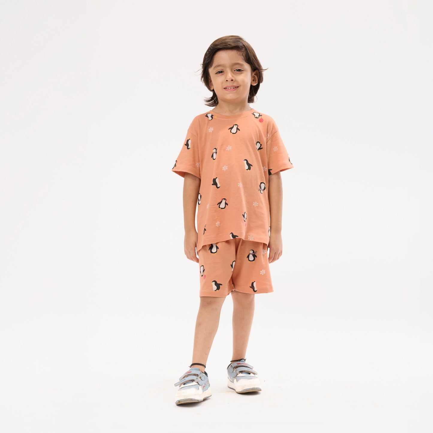 T-Shirt & Shorts Unisex Co-ord Set | Penguin Chill