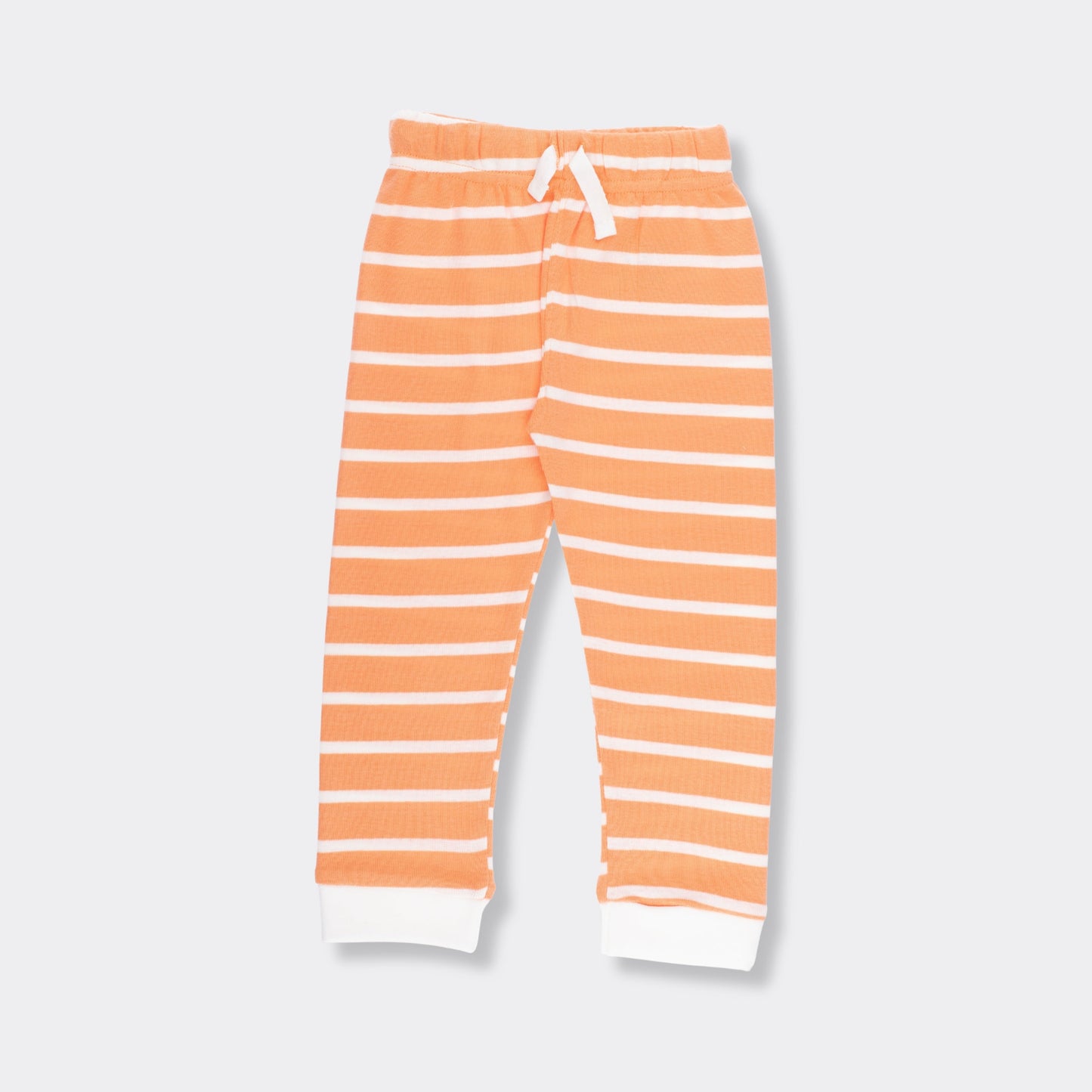 Half Sleeves Unisex Co-ord Set | Orange Stripes