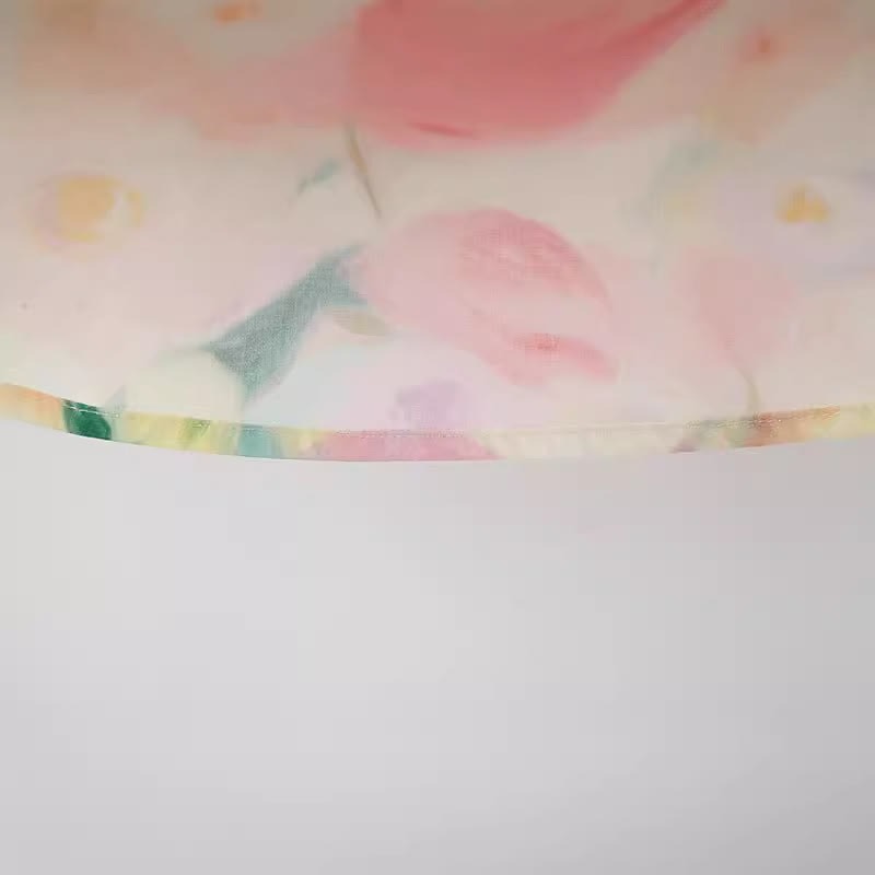 Colourful Floral Girls Dress With Sling Bag