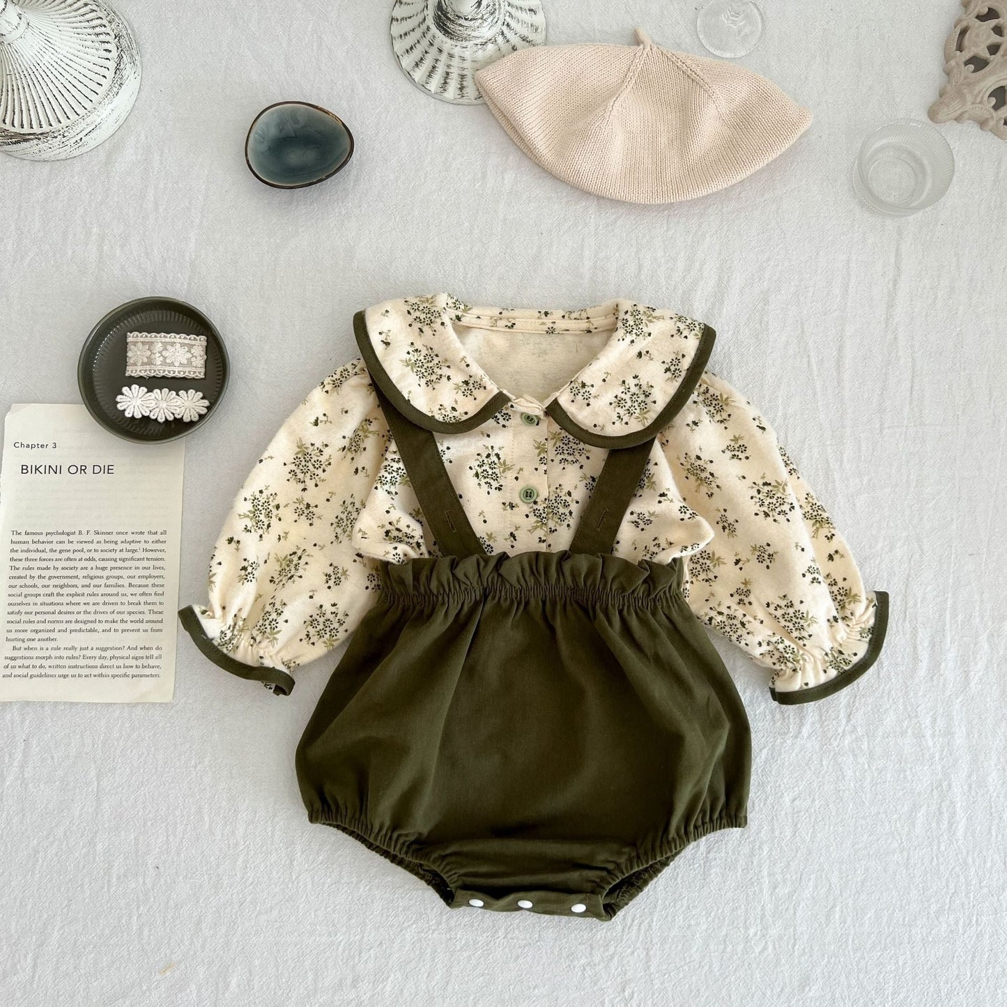 Bella Two Piece Baby Girls Romper Set