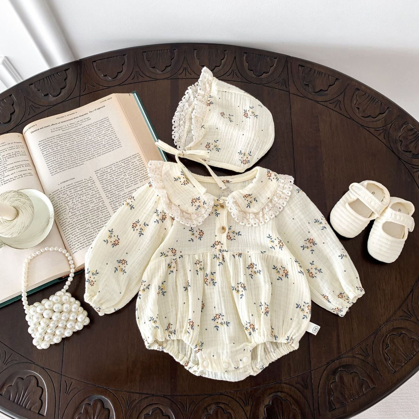 Bella Organic Baby Girls Romper with Cap