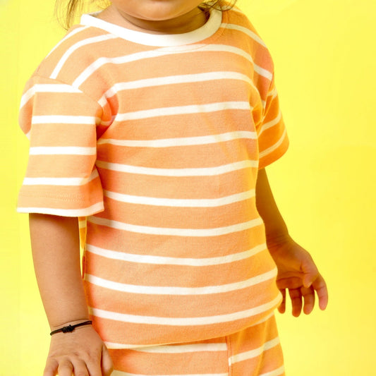 T-Shirt & Shorts Unisex Co-ord Set | Stripes