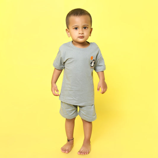 T-Shirt & Shorts Unisex Co-ord Set | Penguin Float