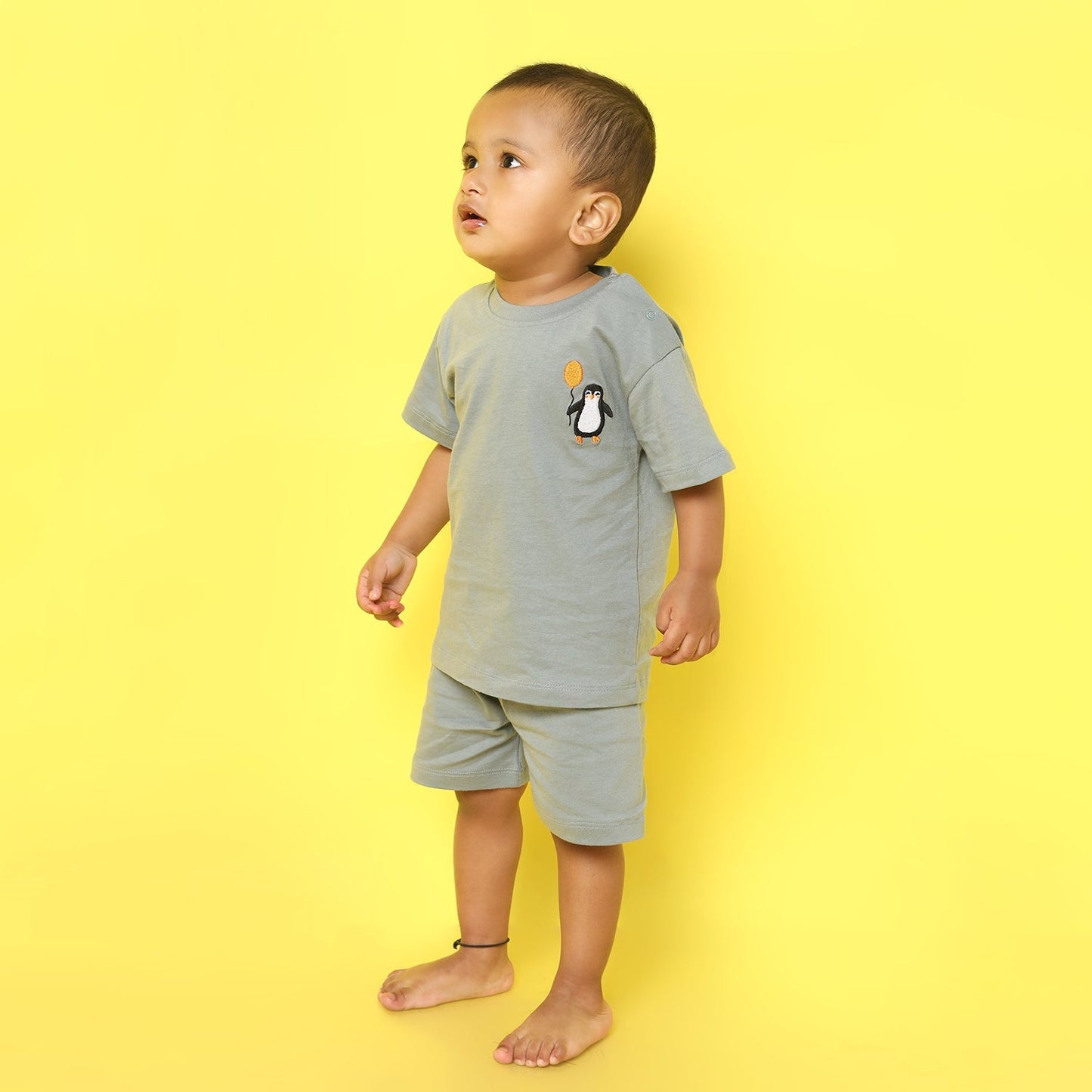 T-Shirt & Shorts Unisex Co-ord Set | Penguin Float