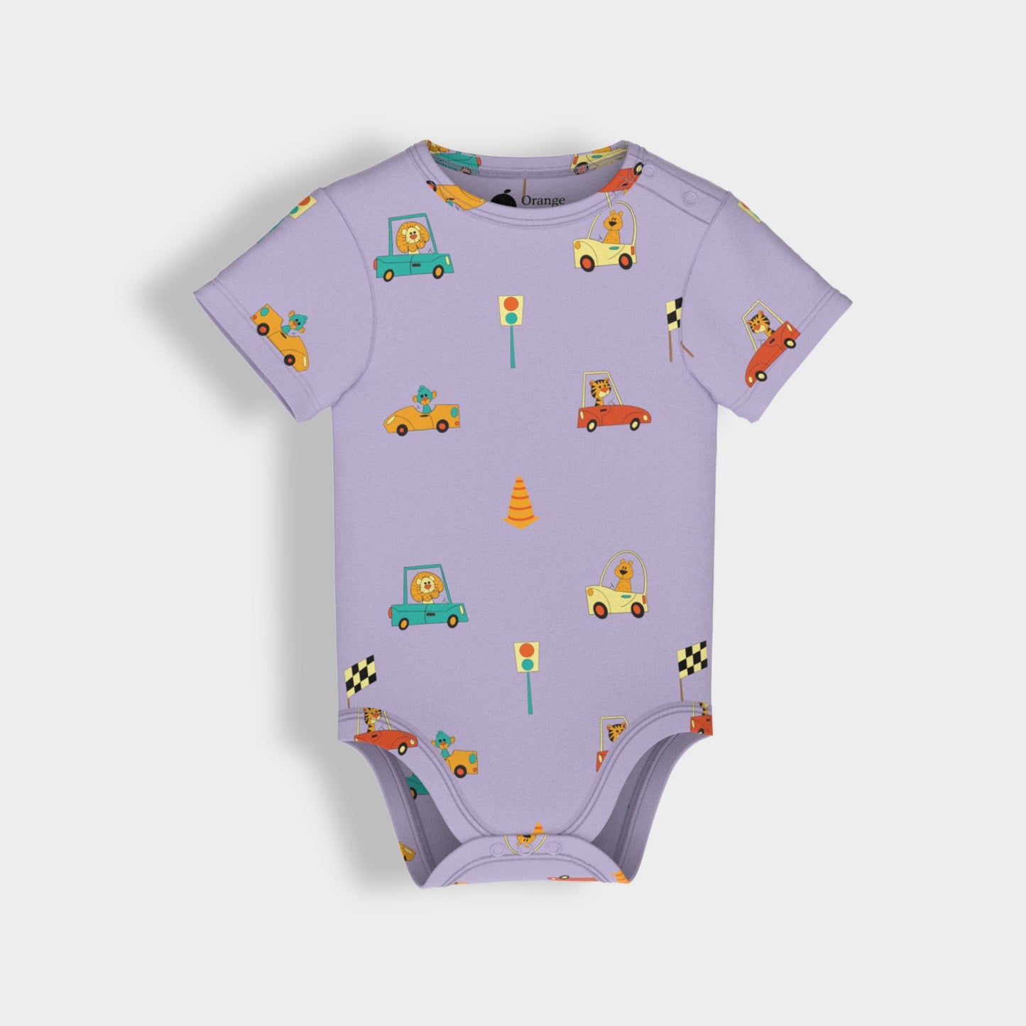2 Pcs Half Sleeves Bodysuit | Cars, Off White