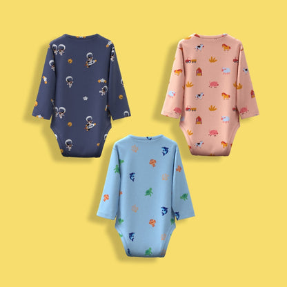 3 Pcs Full Sleeves Bodysuit | Space, Underwater, Farm