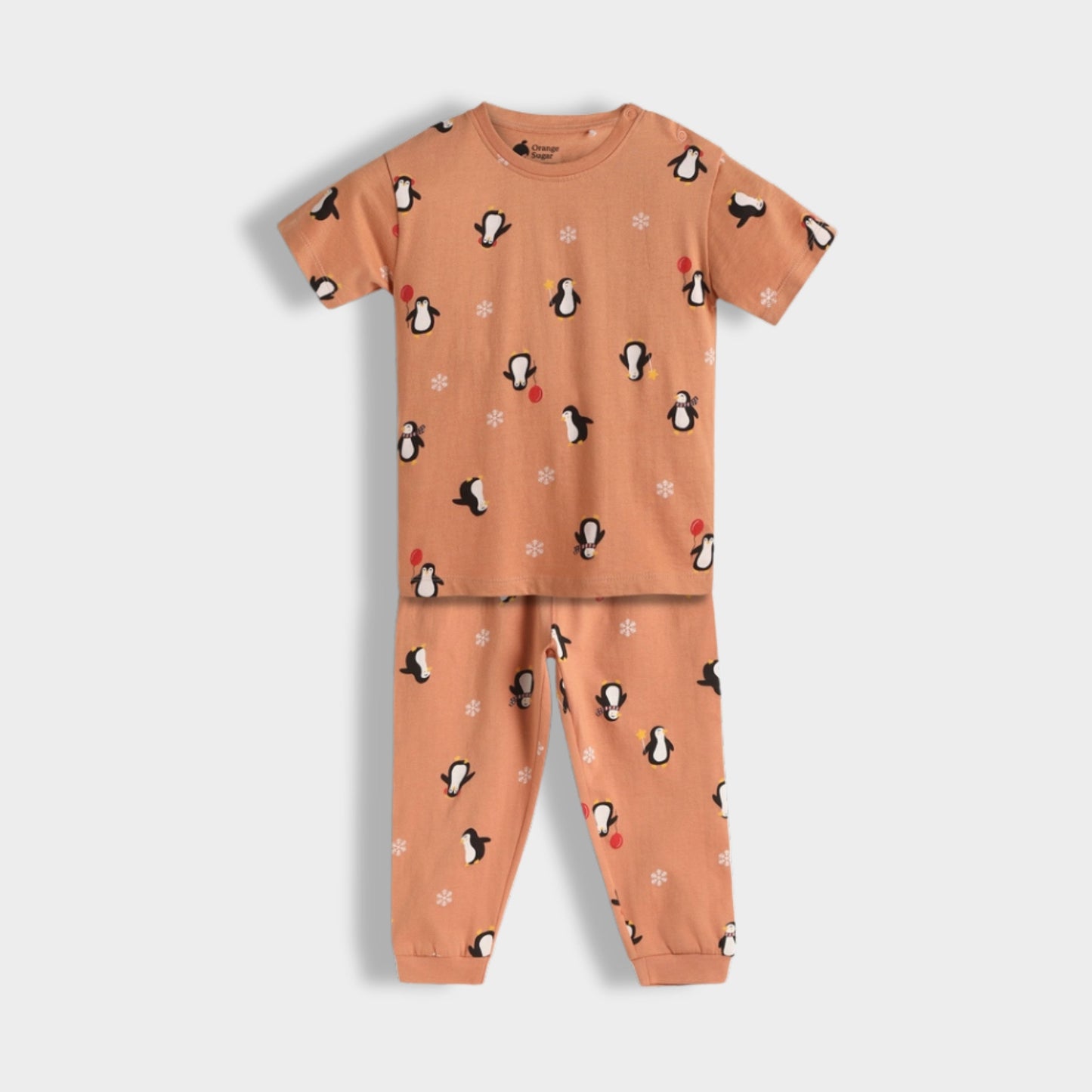 Half Sleeves Unisex Co-ord Set | Penguin Chill