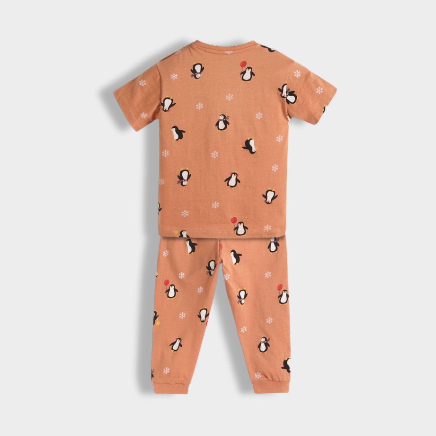 Half Sleeves Unisex Co-ord Set | Penguin Chill