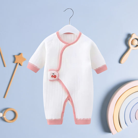 Cherry Knot Cute Baby Girls Romper