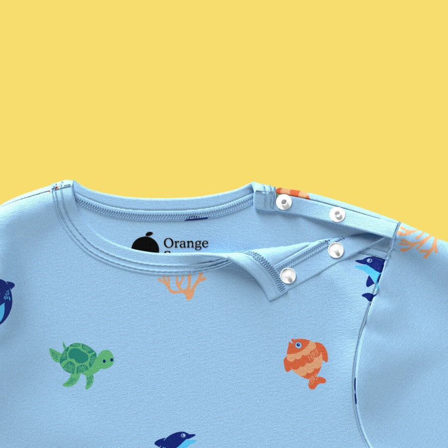 2 Pcs Full Sleeves Bodysuit | Farm, Underwater