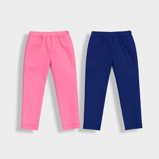 2 Pcs Leggings | Pink, Royal Blue