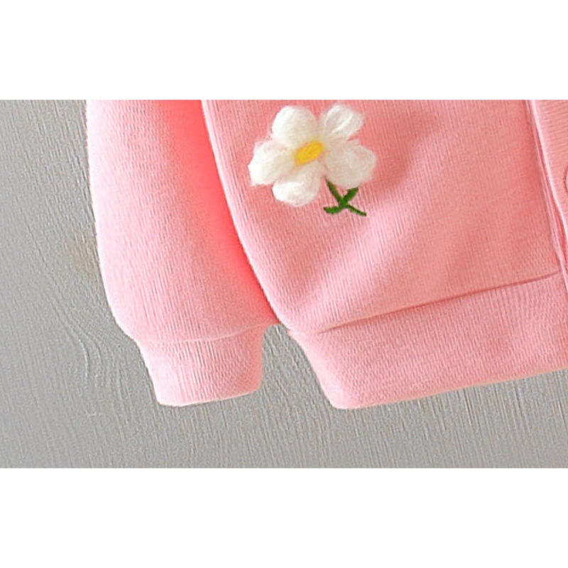 3D Flower Pink Blossom Girls Top