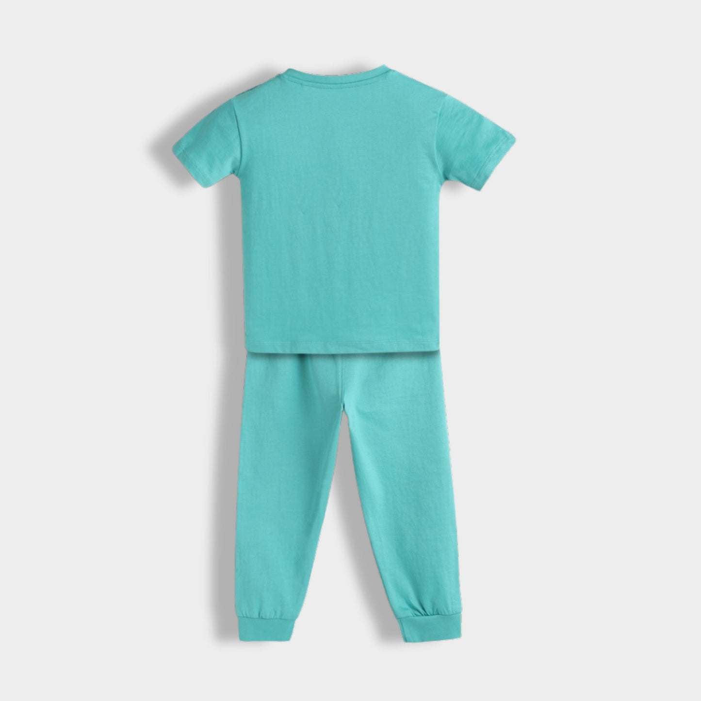 Half Sleeves Unisex Co-ord Set | Aqua Orange