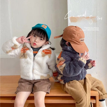 Adorable Bear Boys and Girls Plush Zipper Top