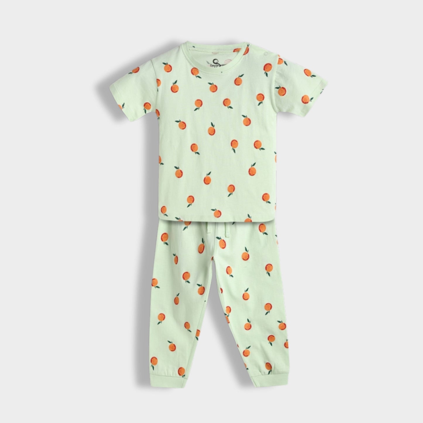 Half Sleeves Unisex Co-ord Set | Orange Bliss