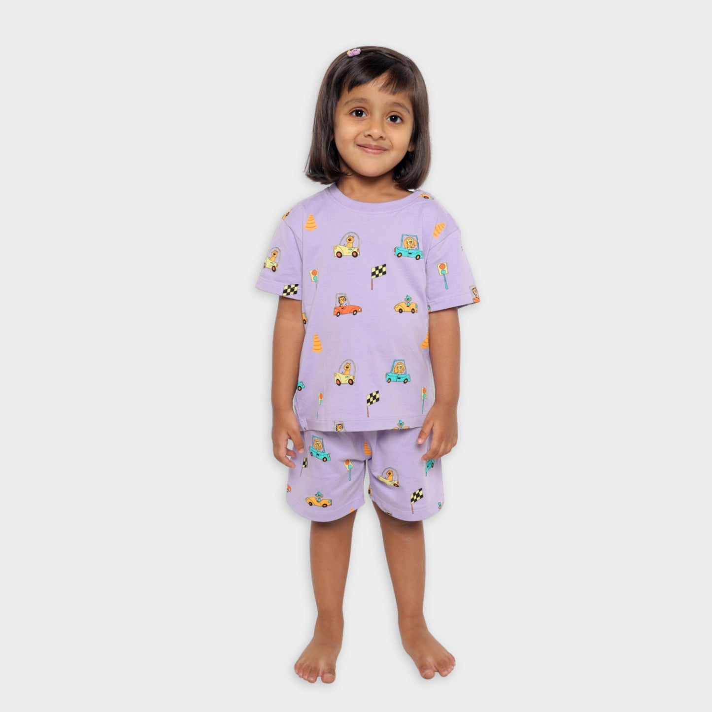 T-Shirt & Shorts Unisex Co-ord Set | Racing Cars