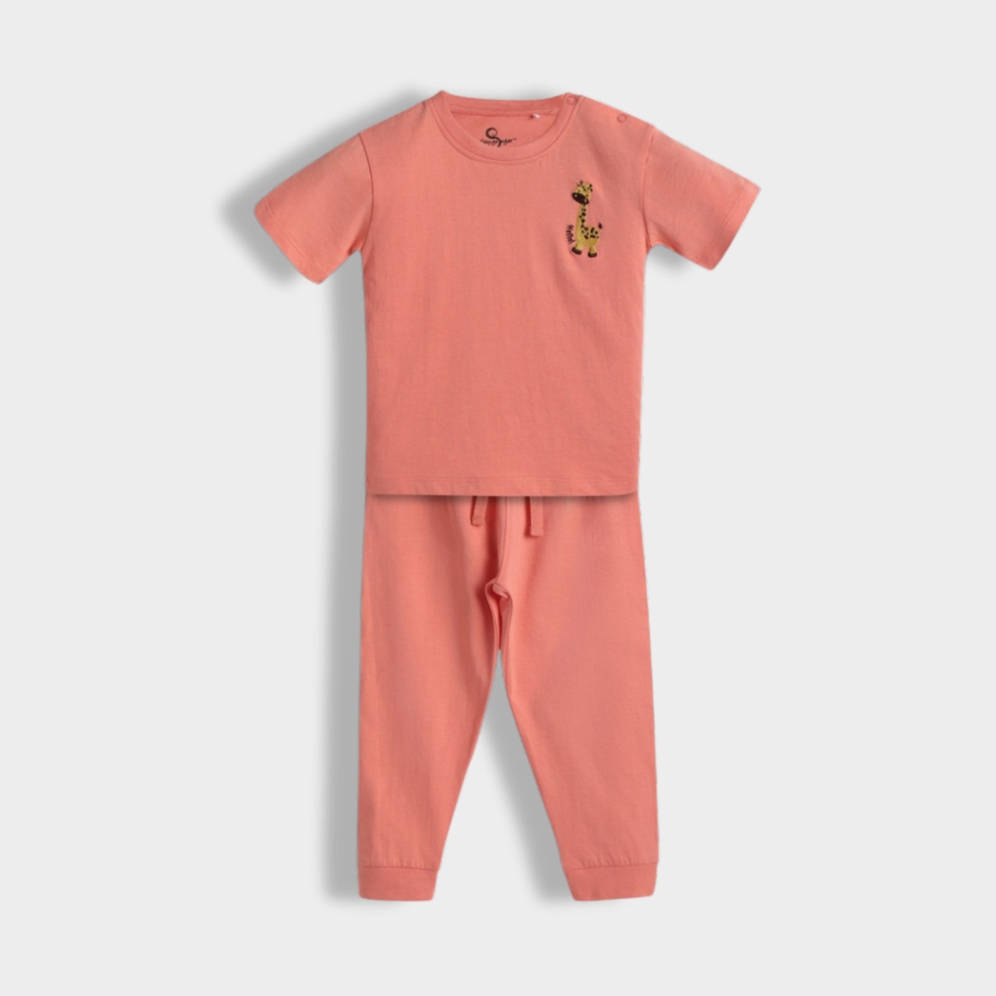 Half Sleeves Unisex Co-ord Set | Giraffe Joy