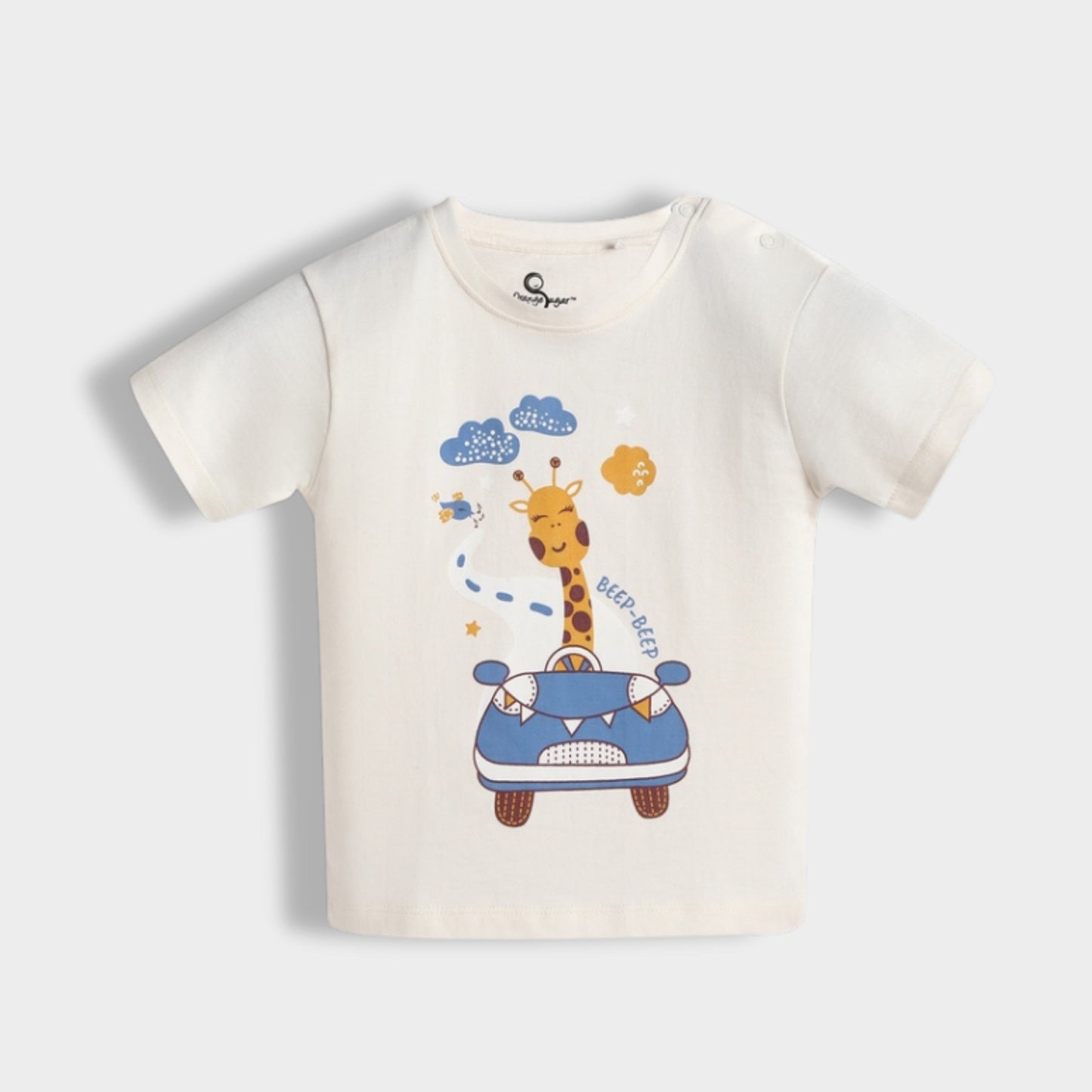 Half Sleeves Unisex Co-ord Set | Giraffe Beep