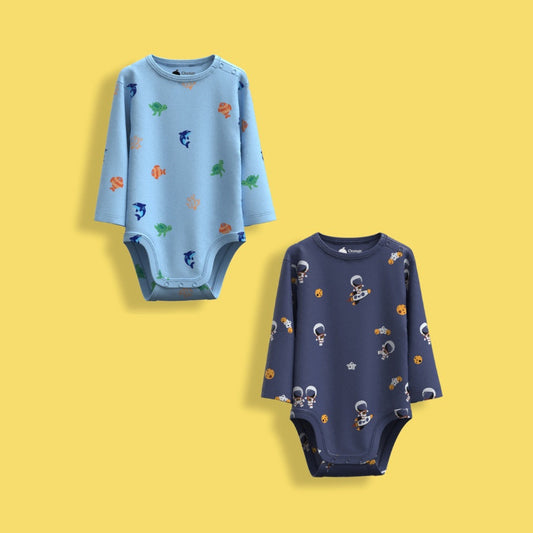 2 Pcs Full Sleeves Bodysuit | Space, Underwater