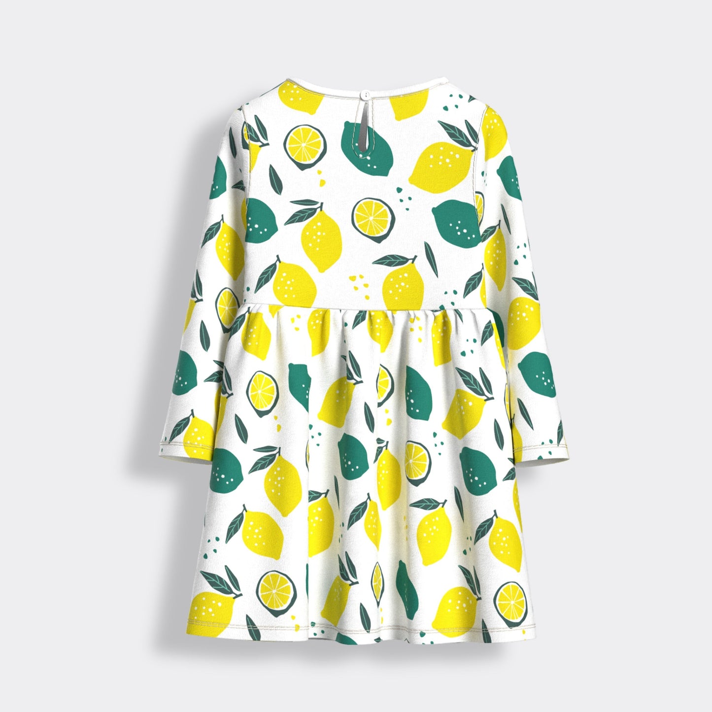Long Sleeves Printed Dress | Lemon Joy
