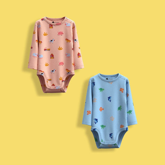2 Pcs Full Sleeves Bodysuit | Farm, Underwater