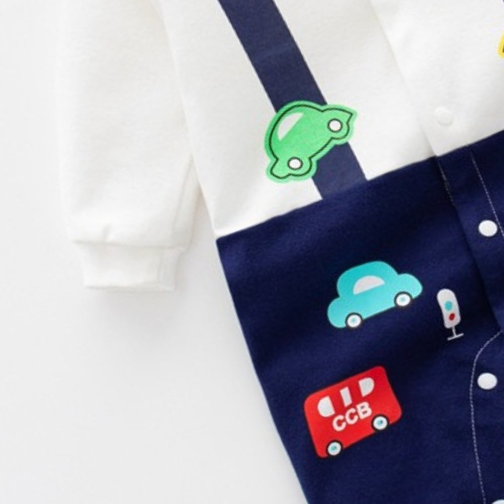 Car Lover Handsome Baby Boys Romper