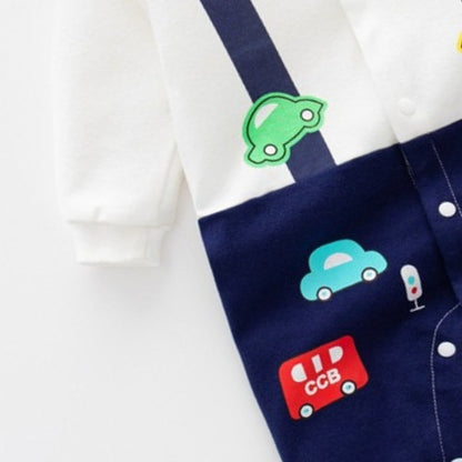 Car Lover Handsome Baby Boys Romper