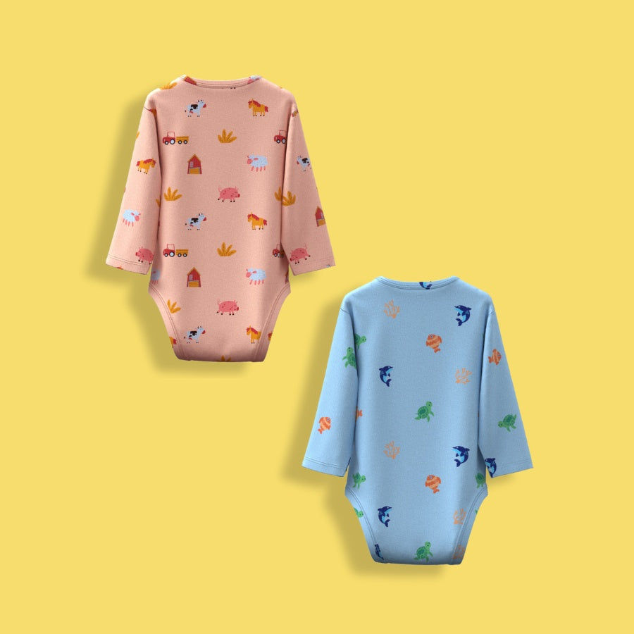 2 Pcs Full Sleeves Bodysuit | Farm, Underwater