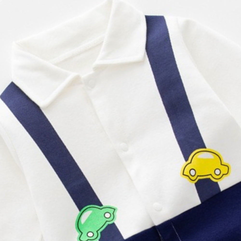 Car Lover Handsome Baby Boys Romper