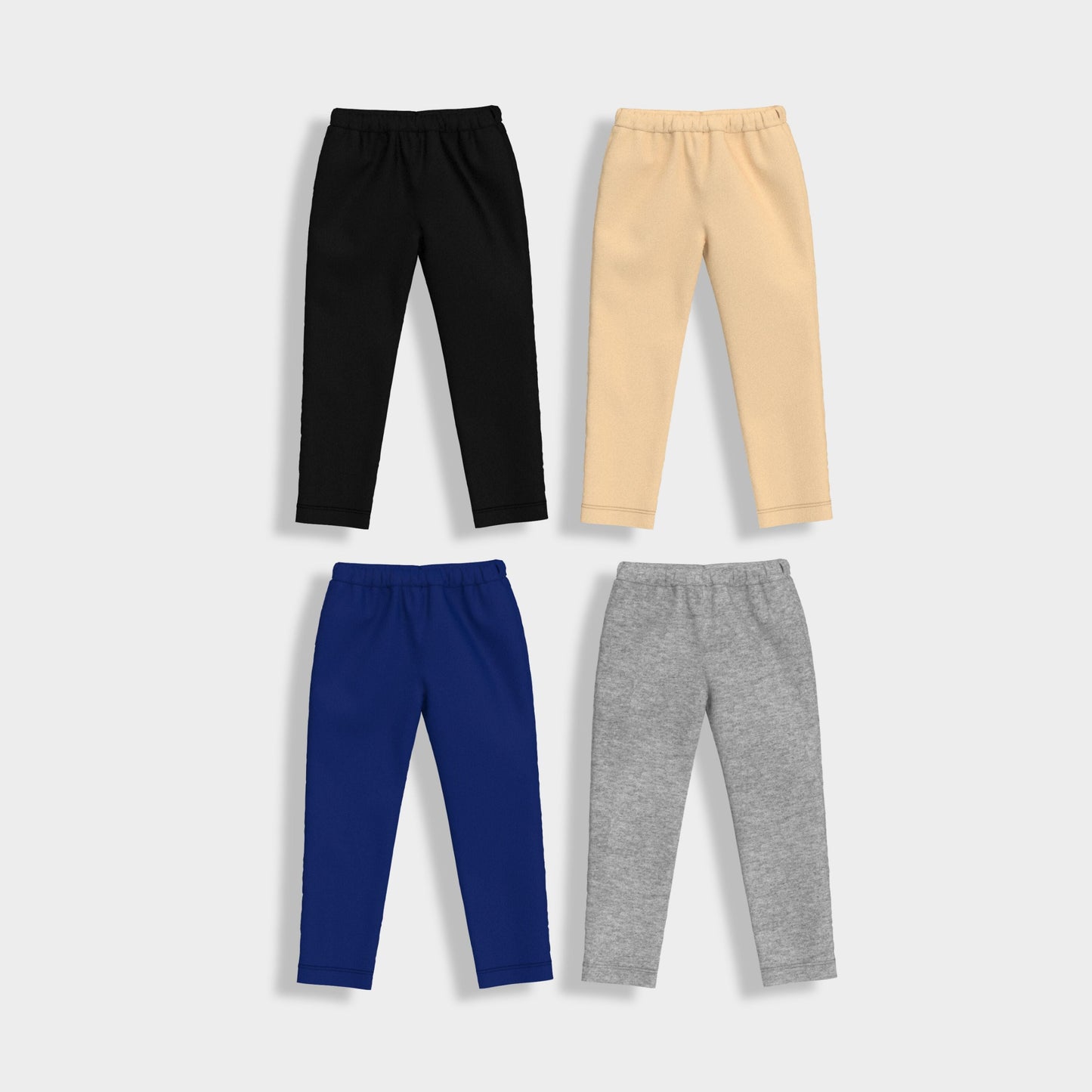 4 Pcs Leggings | Black, Beige, Grey, Royal Blue