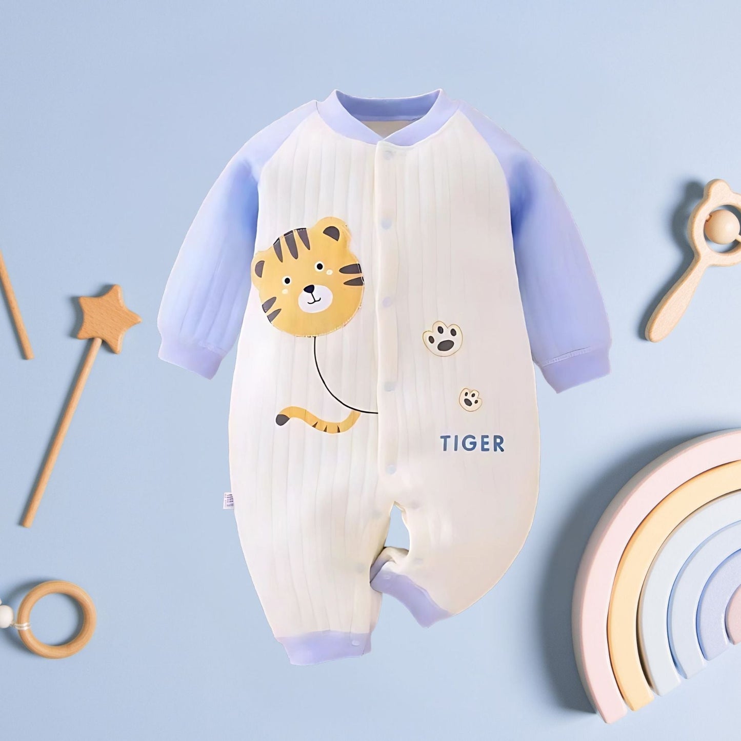Adventure Tiger Baby Boys and Girls Romper