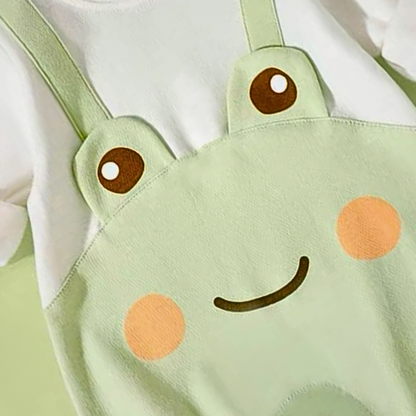 Cartoon Frog Style Cute Baby Boy Girl Romper