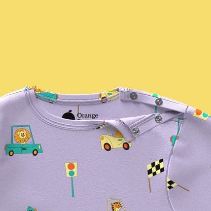 3 Pcs Full Sleeves Bodysuit | Space, Cars, Light Green