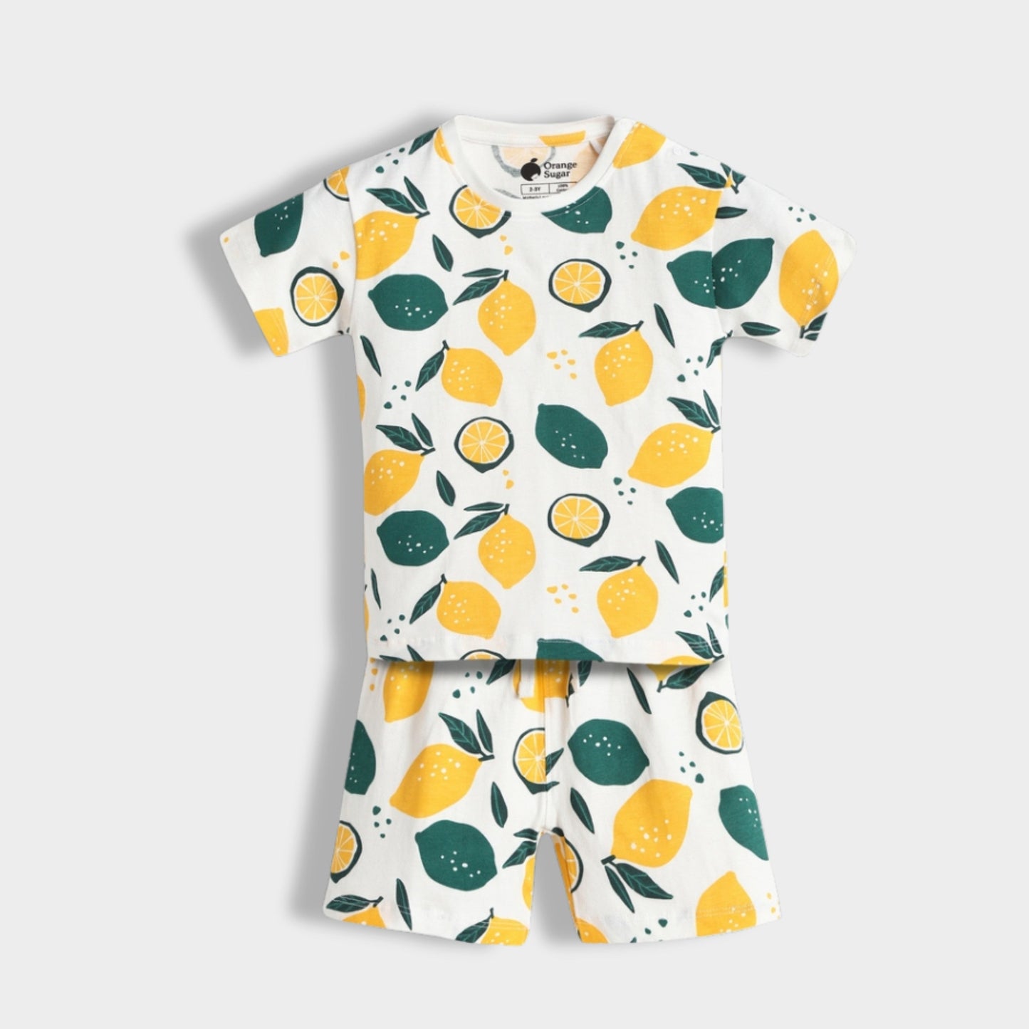 T-Shirt & Shorts Unisex Co-ord Set | Lemon Joy