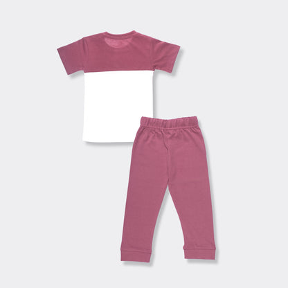 Half Sleeves Unisex Co-ord Set | Berry Bliss