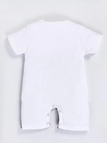 Blue Suspender Designed Boy Romper
