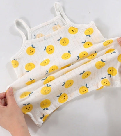 Bright Fruit Sleeveless Top and Shorts Girls Set