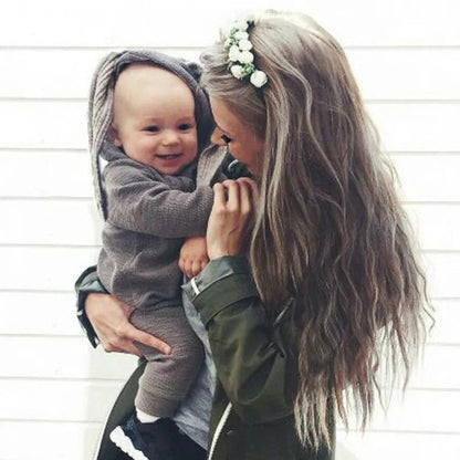 Bunny Ears Cute Baby Boys and Girls Romper Jumpsuit