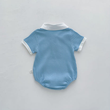 Collared Boys Teddy Rompers