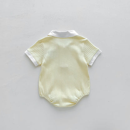 Collared Boys Teddy Rompers