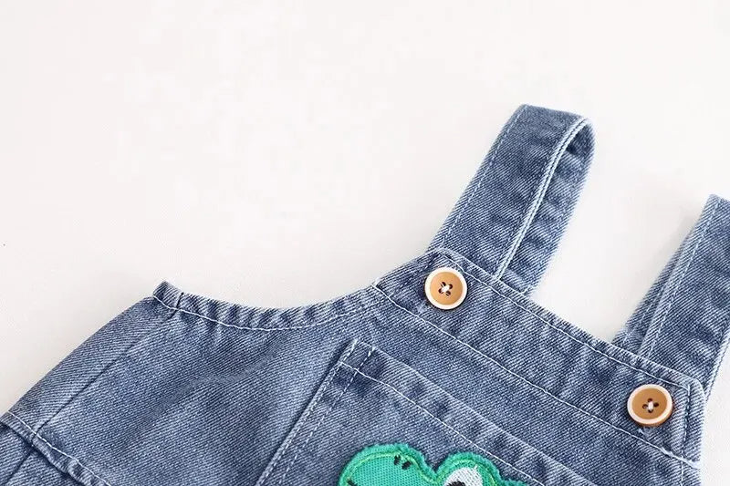 Cozy Denim Boys and Girls Jumpsuit with Hoodie